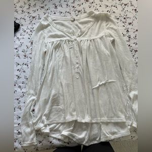 Free People Babydoll Oversized Long-sleeve Size Small